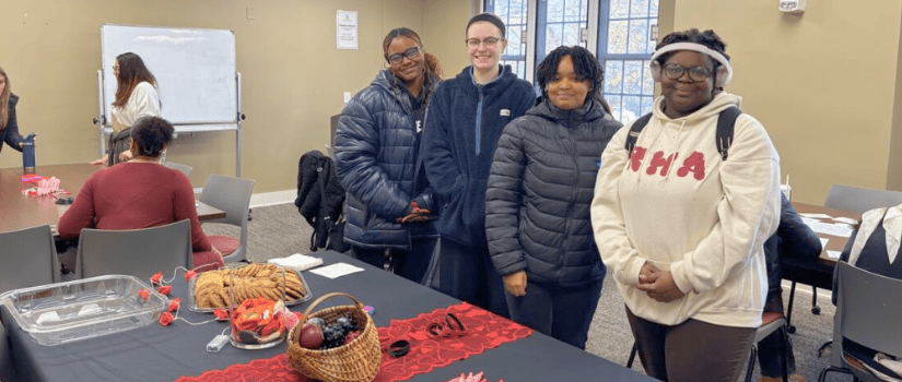 First-Gen students at the Maxcy College classroom during a Building Compassion workshop