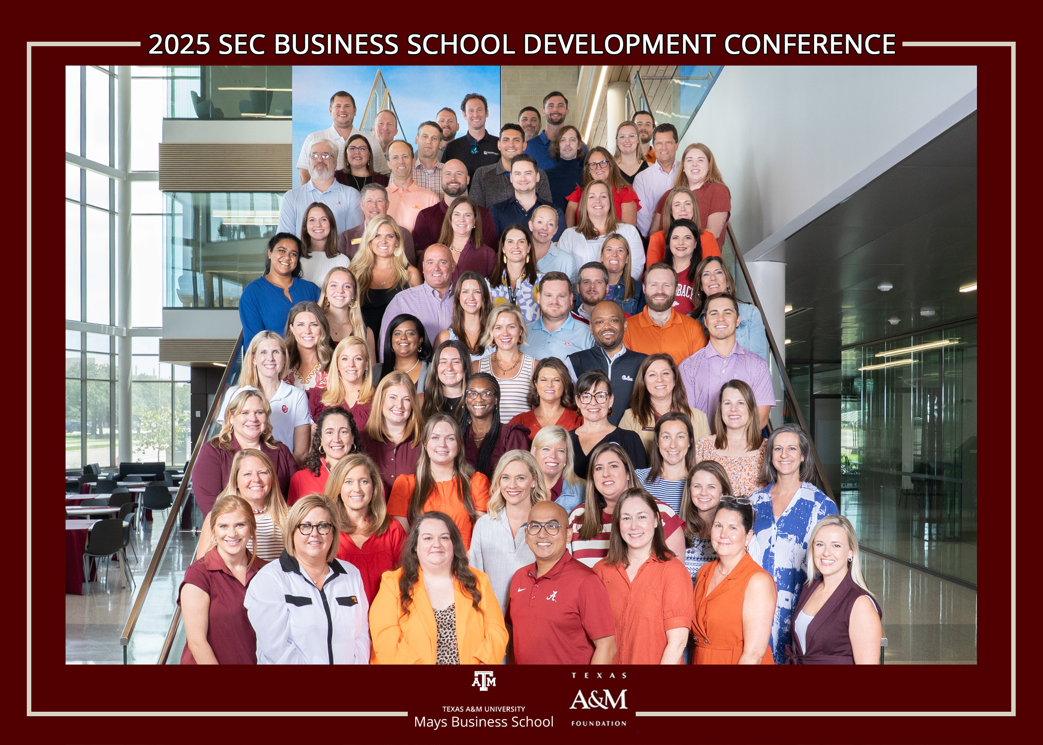 Group photo of attendees from the 2025 SEC Development Conference