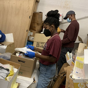 Doctoral Candidate, Constance Caddell goes through SC NAACP records.