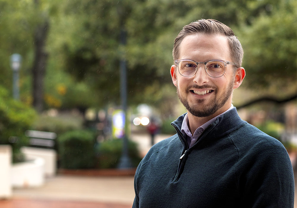 Portrait of Austin LaForest outdoors
