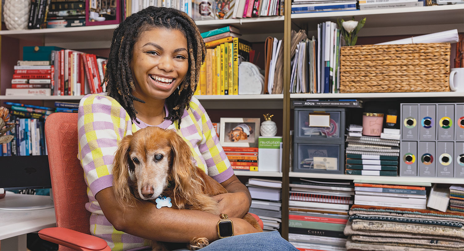 Amber Guyton with her dog Ralph.